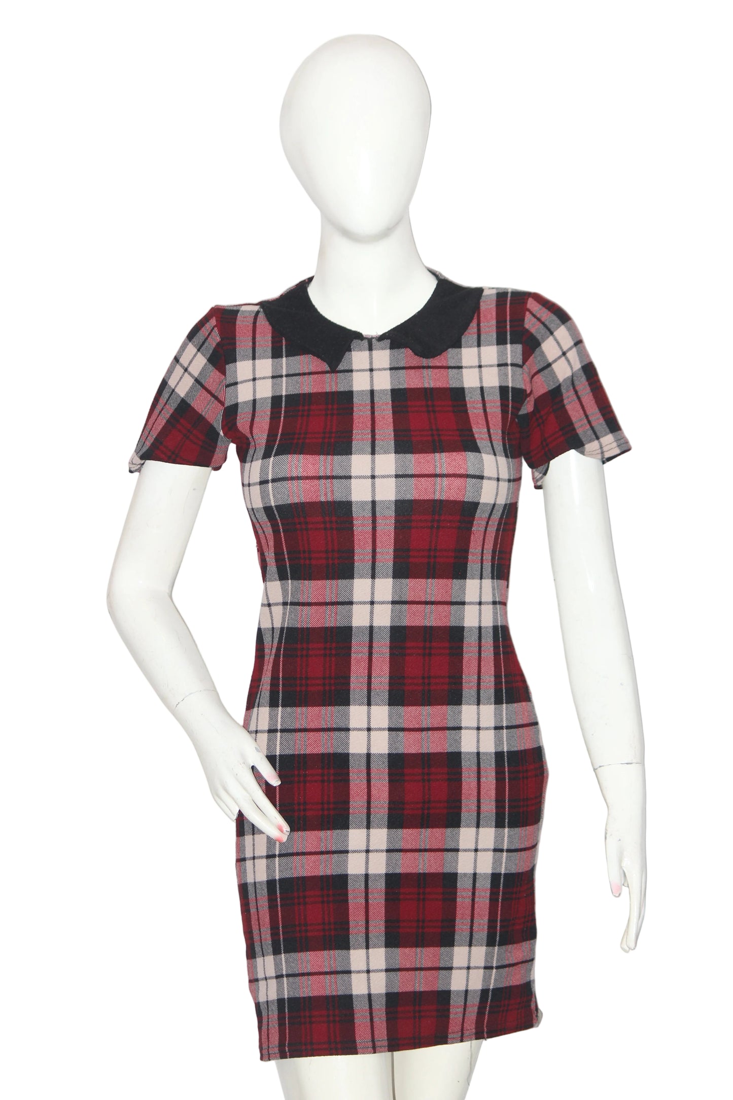 Dolls Paris Checkered Bodycon Dress