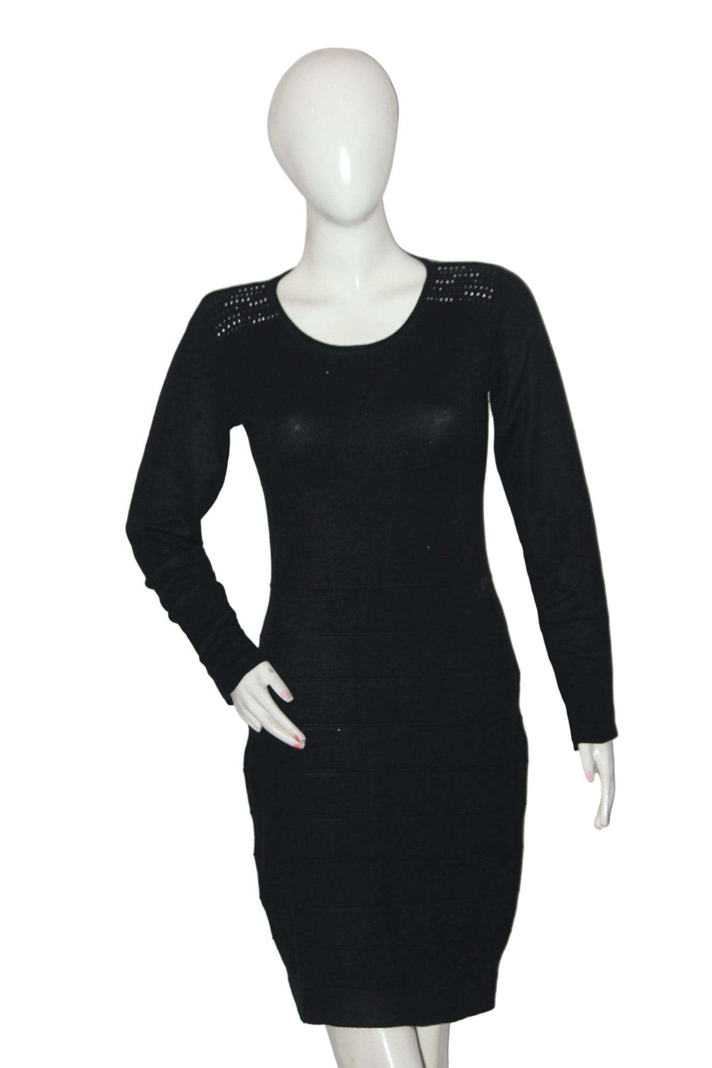 Charles Vogele Black Full Sleeve Bodycon Dress