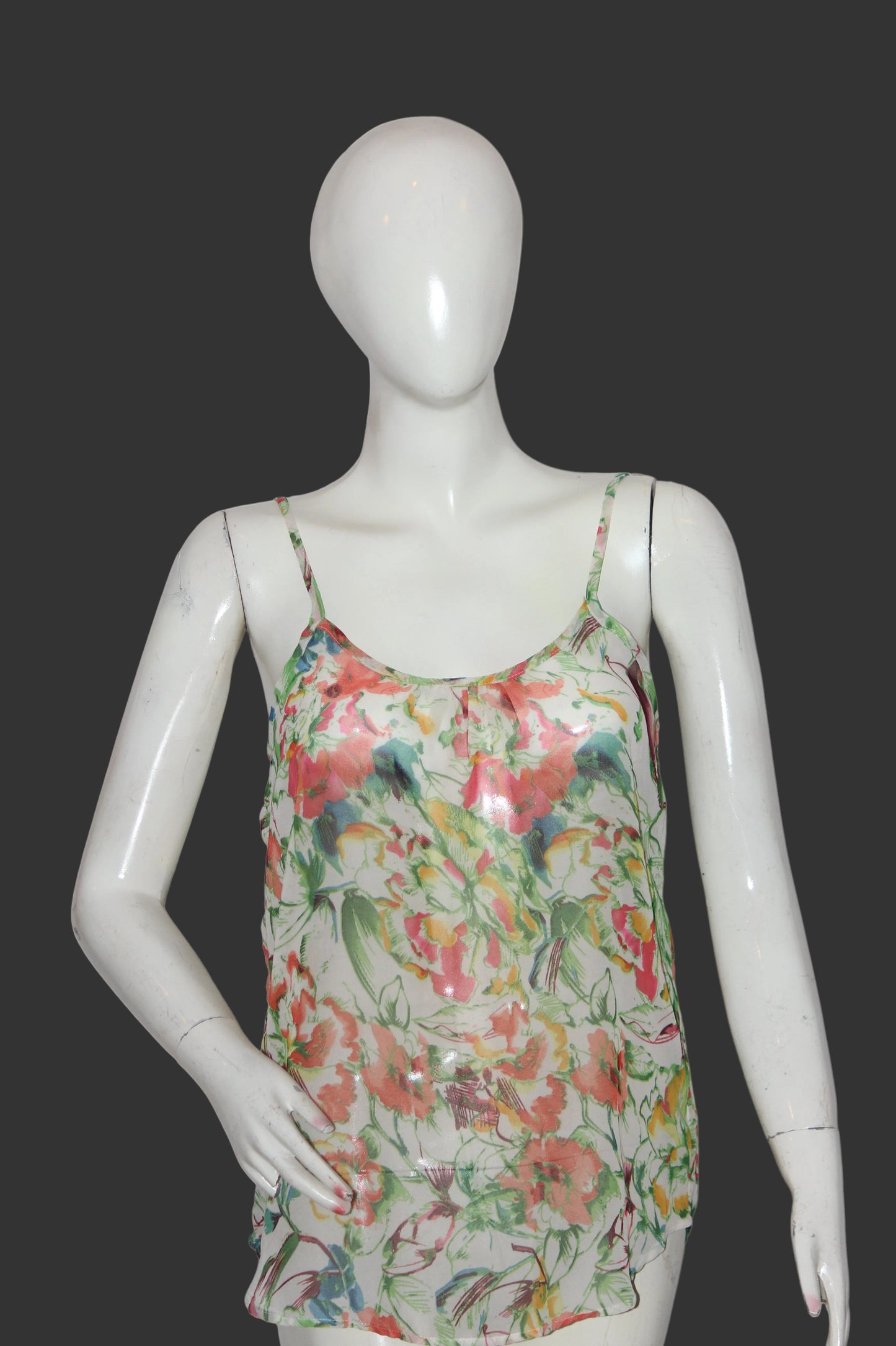 Only Cream Floral Tank Top