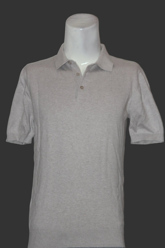 Thriftyfy Off White Half Sleeve Cotton Polo