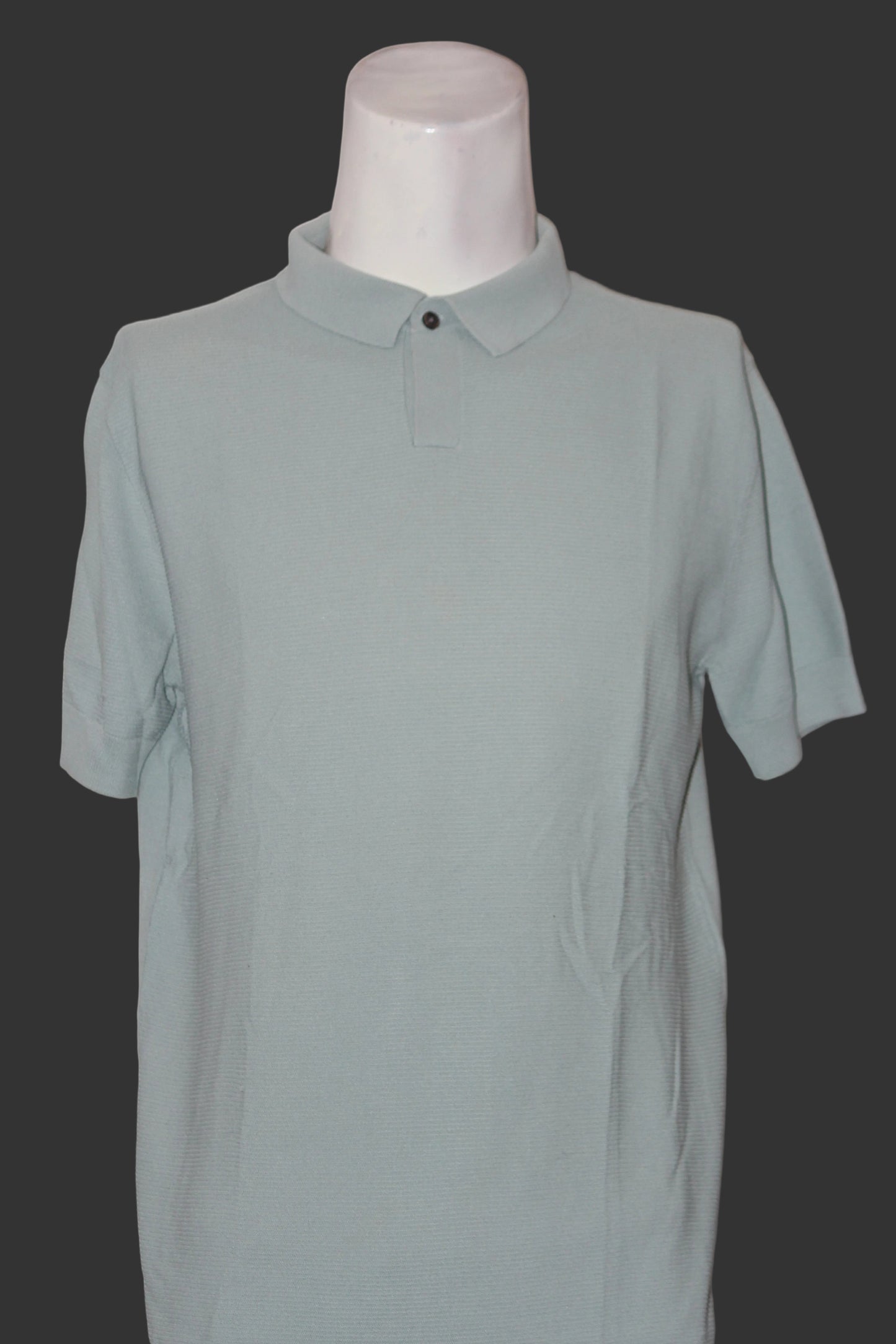 Genti Grey Stretchable Knitted Polo T-Shirt