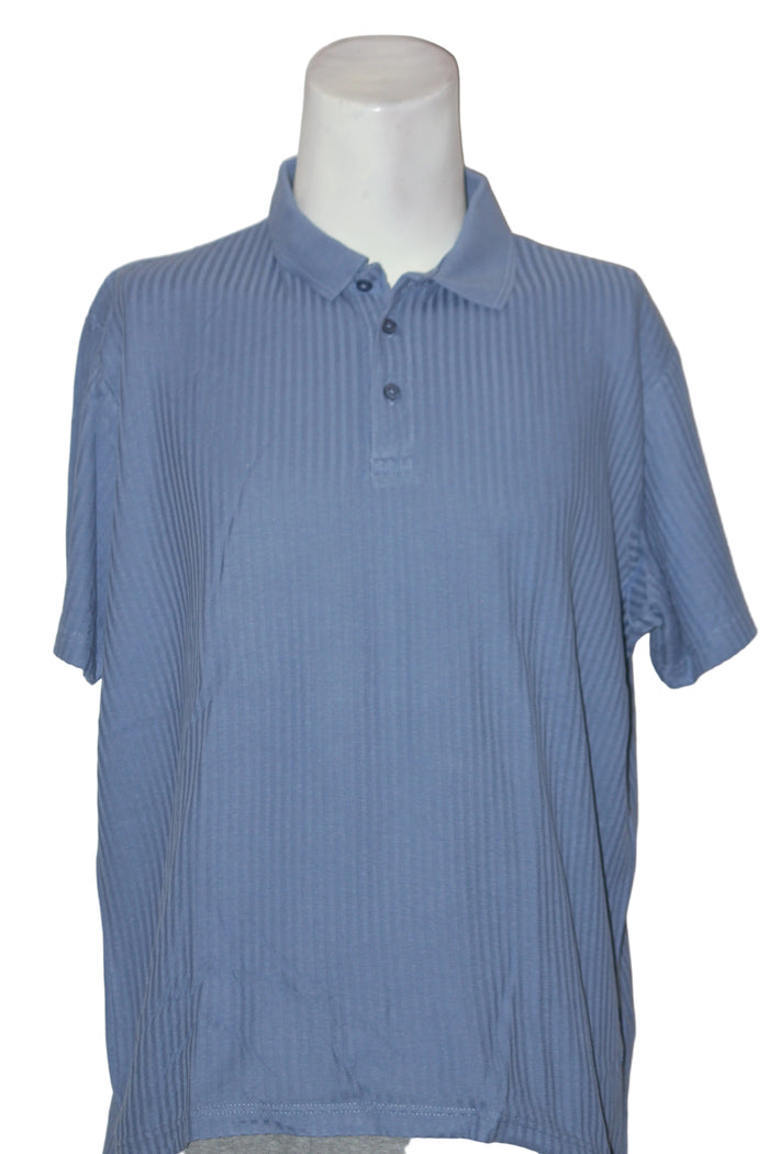 Cotton Blue Half Sleeve Polo T-Shirt