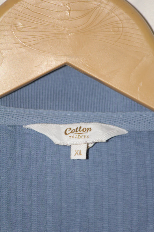 Cotton Blue Half Sleeve Polo T-Shirt