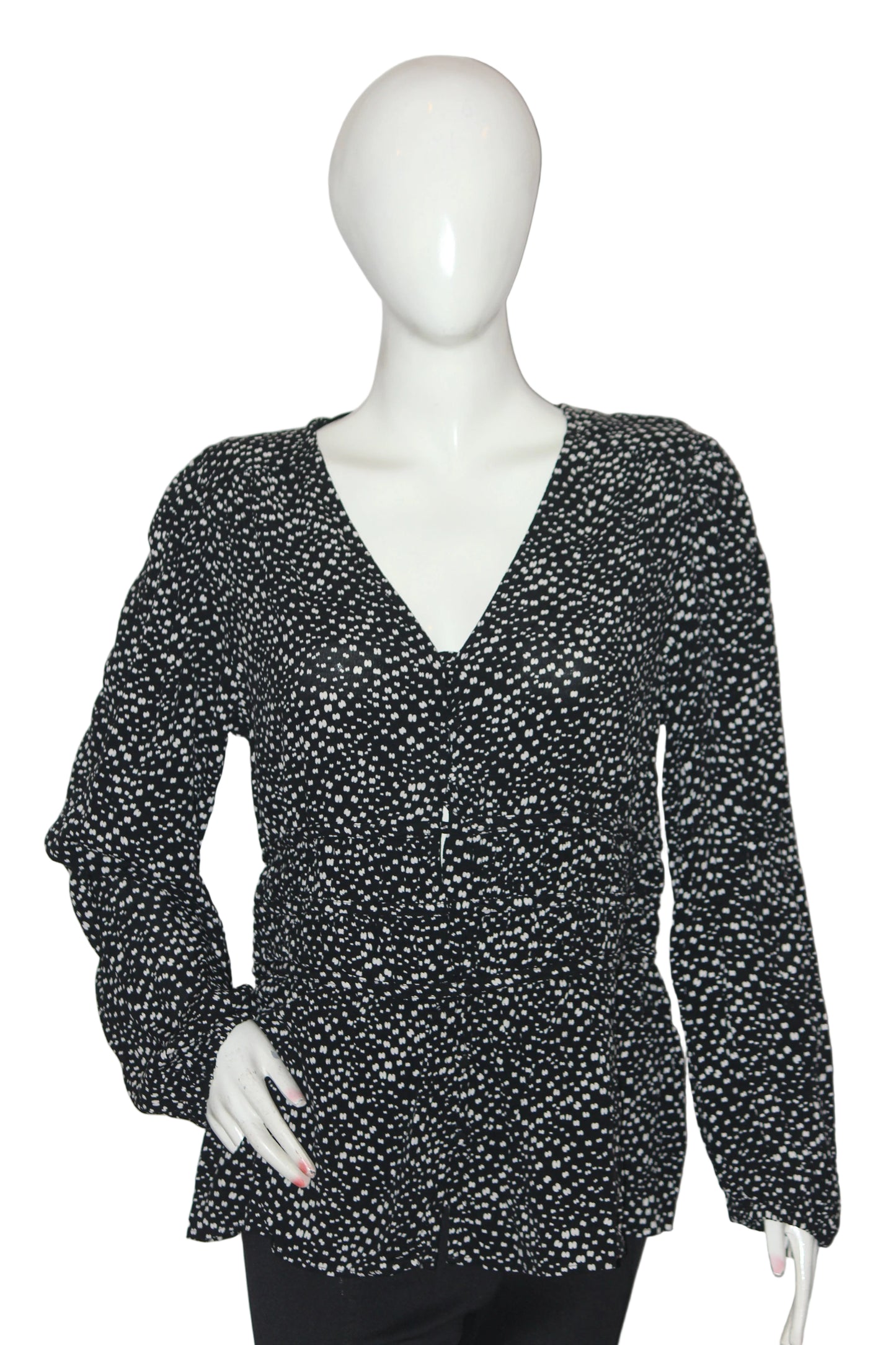 Peruna Black and White Button Down Shirt