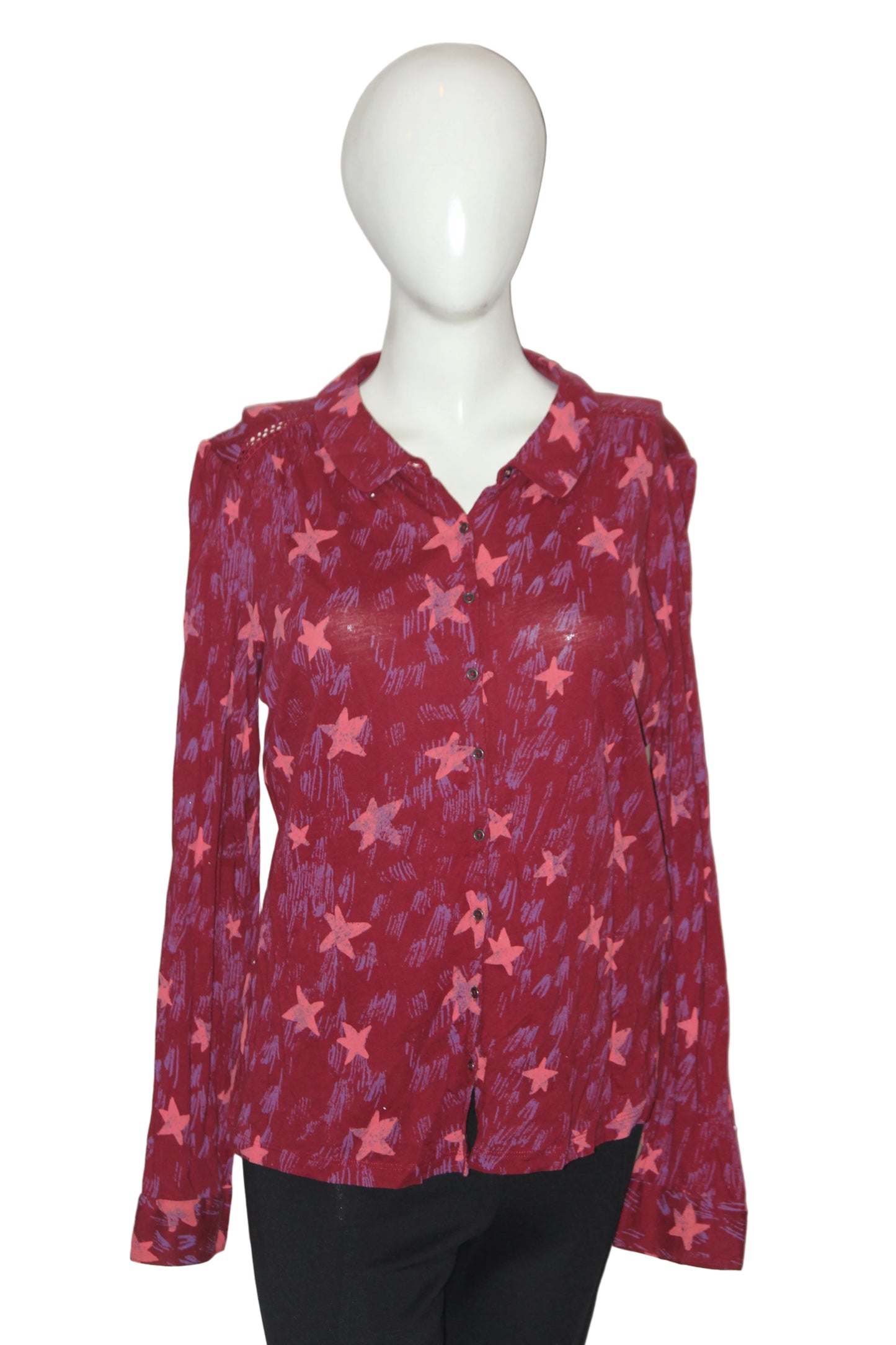 Red Star Print Shirt – White Stuff