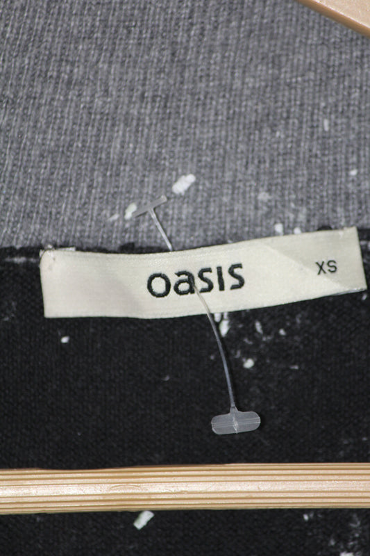 Oasis Black & Grey Full Sleeve Stretch Bodycon Dress