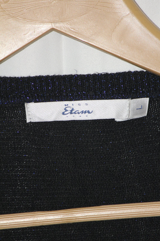 Etam Navy Blue Full Sleeve Stretch Bodycon Dress