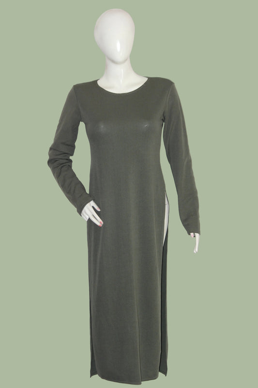 Iya Green Full Sleeve Stretch Bodycon Dress