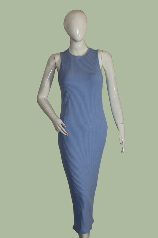 Primark Blue Sleeveless Stretch Bodycon Dress