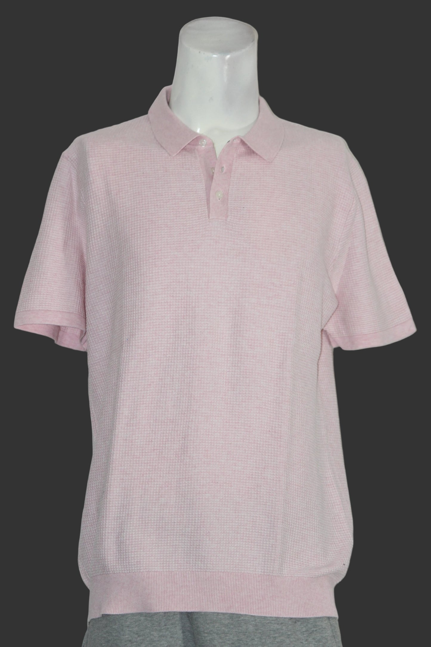 Next Pink Knitted Cotton Polo T-Shirt for Men