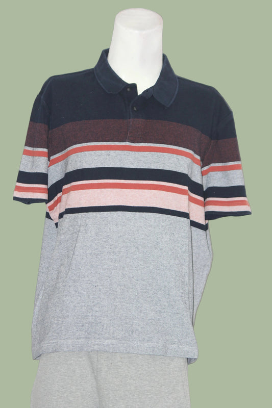 M&S Multi Color Cotton Knitted Polo T-Shirt for Men