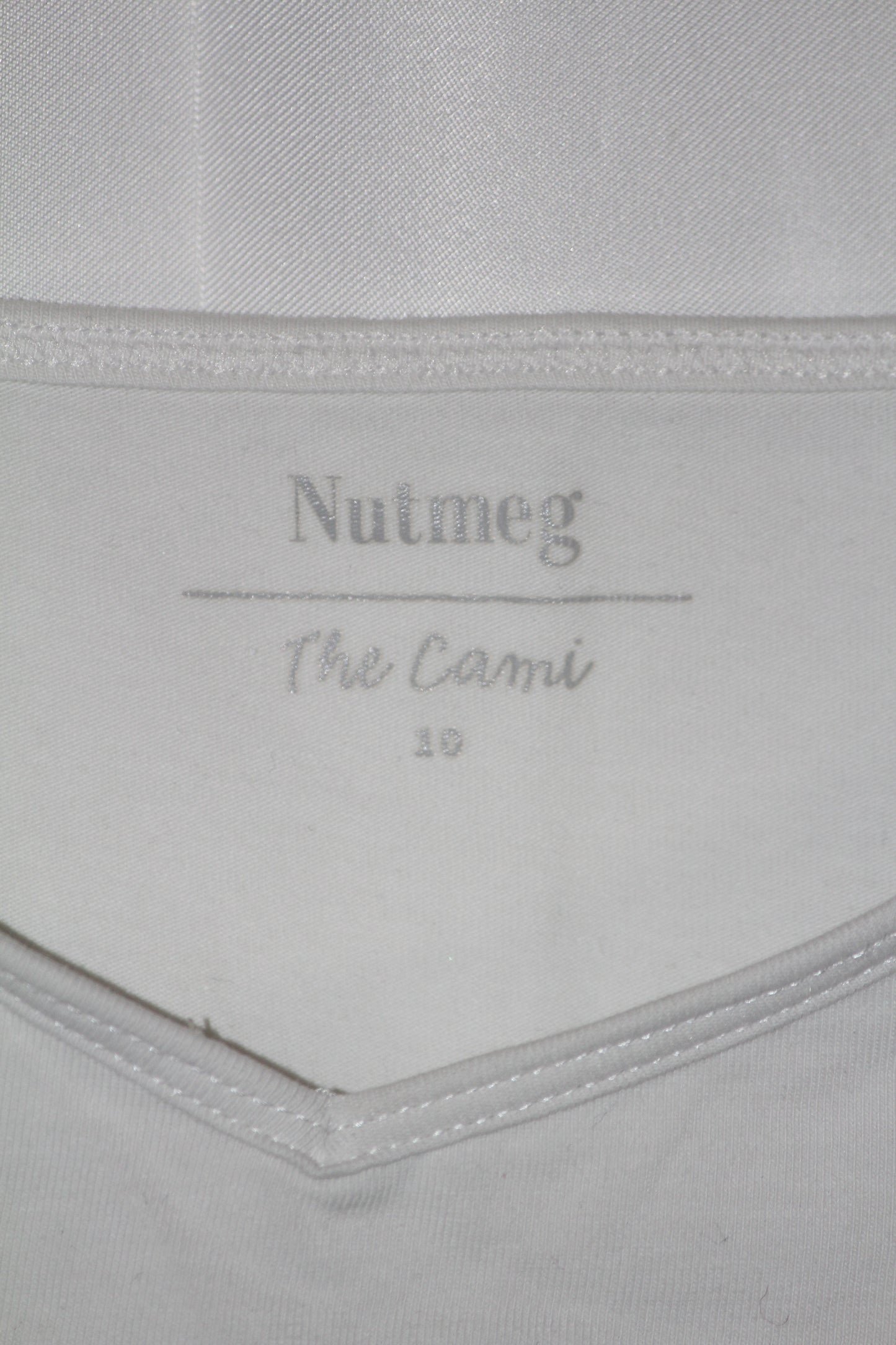 Nutmeg White Stretchable Tank Top – Medium