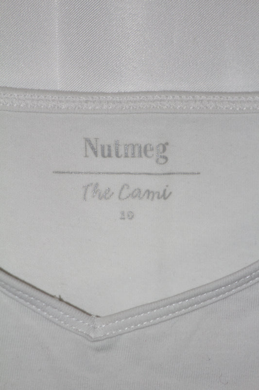 Nutmeg White Stretchable Tank Top – Medium