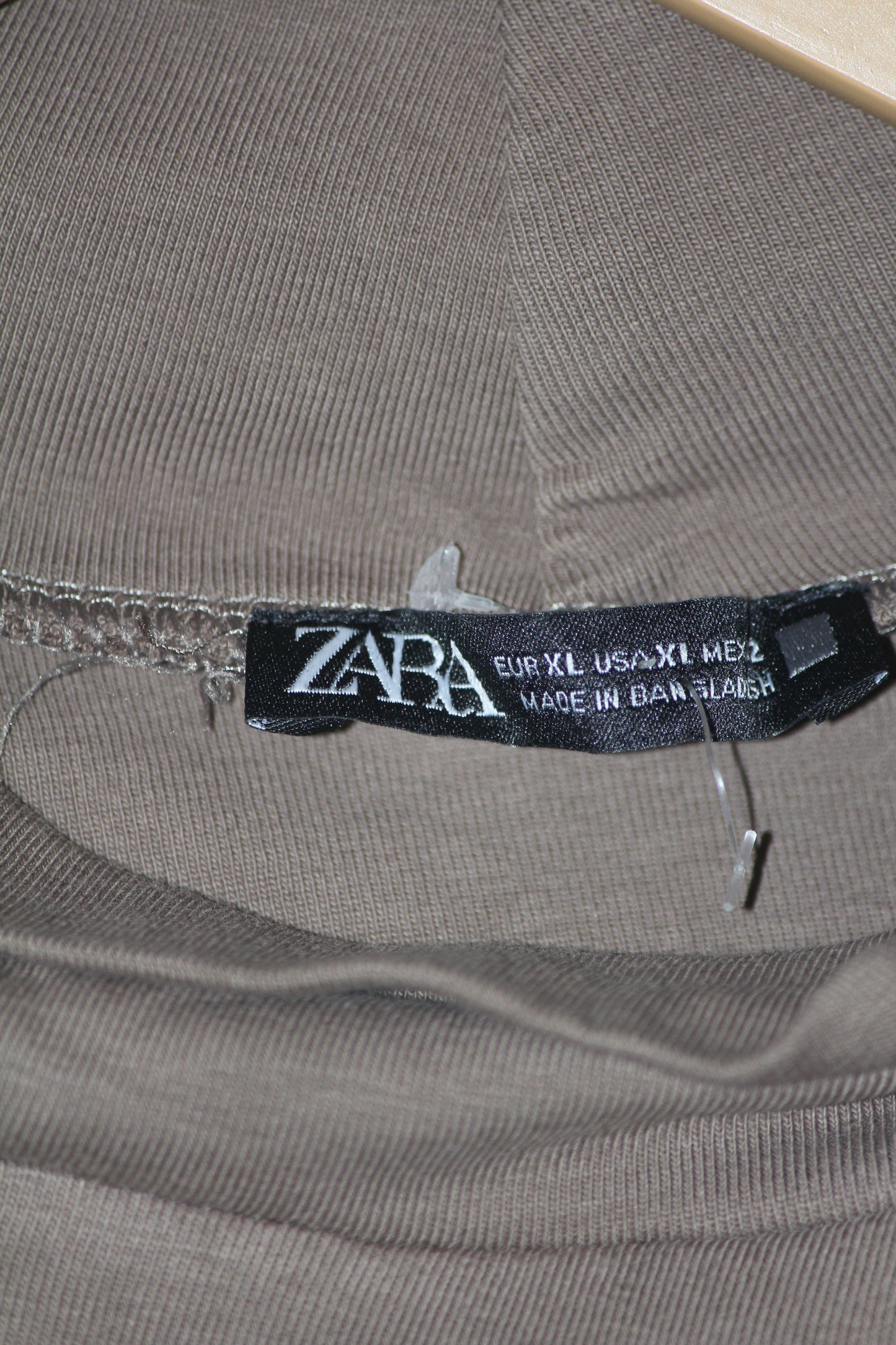 Zara Brown High Neck Stretchable Crop Top – XL