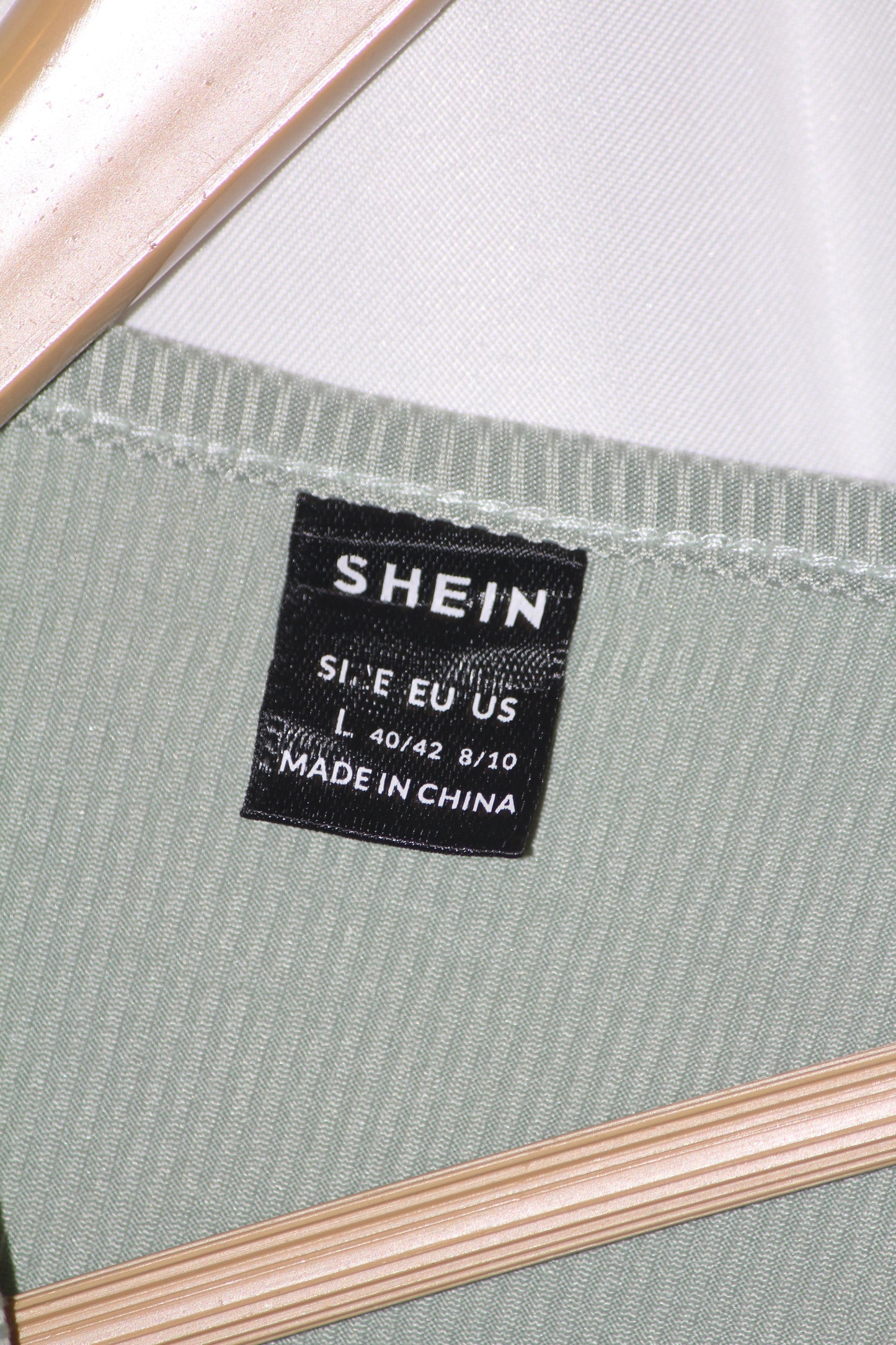 Shein Green Full Sleeve Stretchable Crop Top – Large