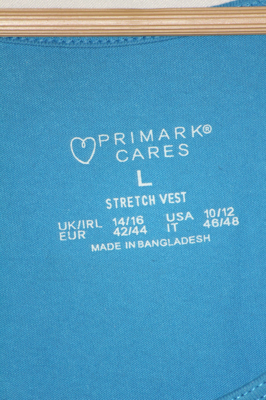 Primark Blue Sleeveless Stretchable Crop Top – Large