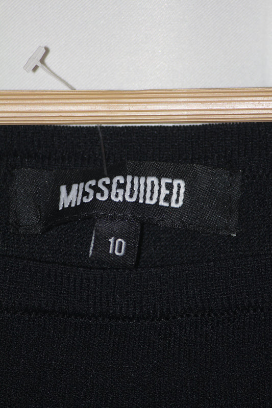 Missguided Black & Silver Full Sleeve Bodycon Dress