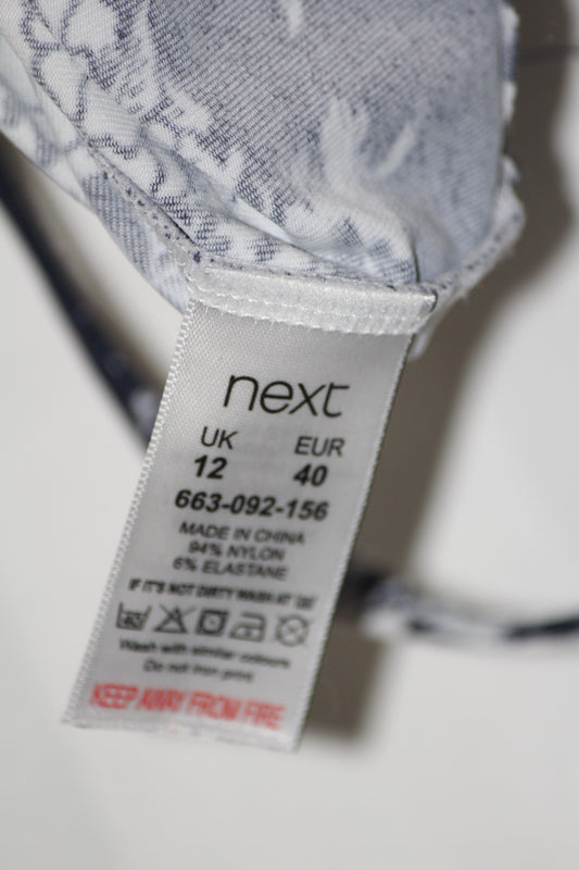 Next Navy Blue Floral Stretchable Tank Top – Medium