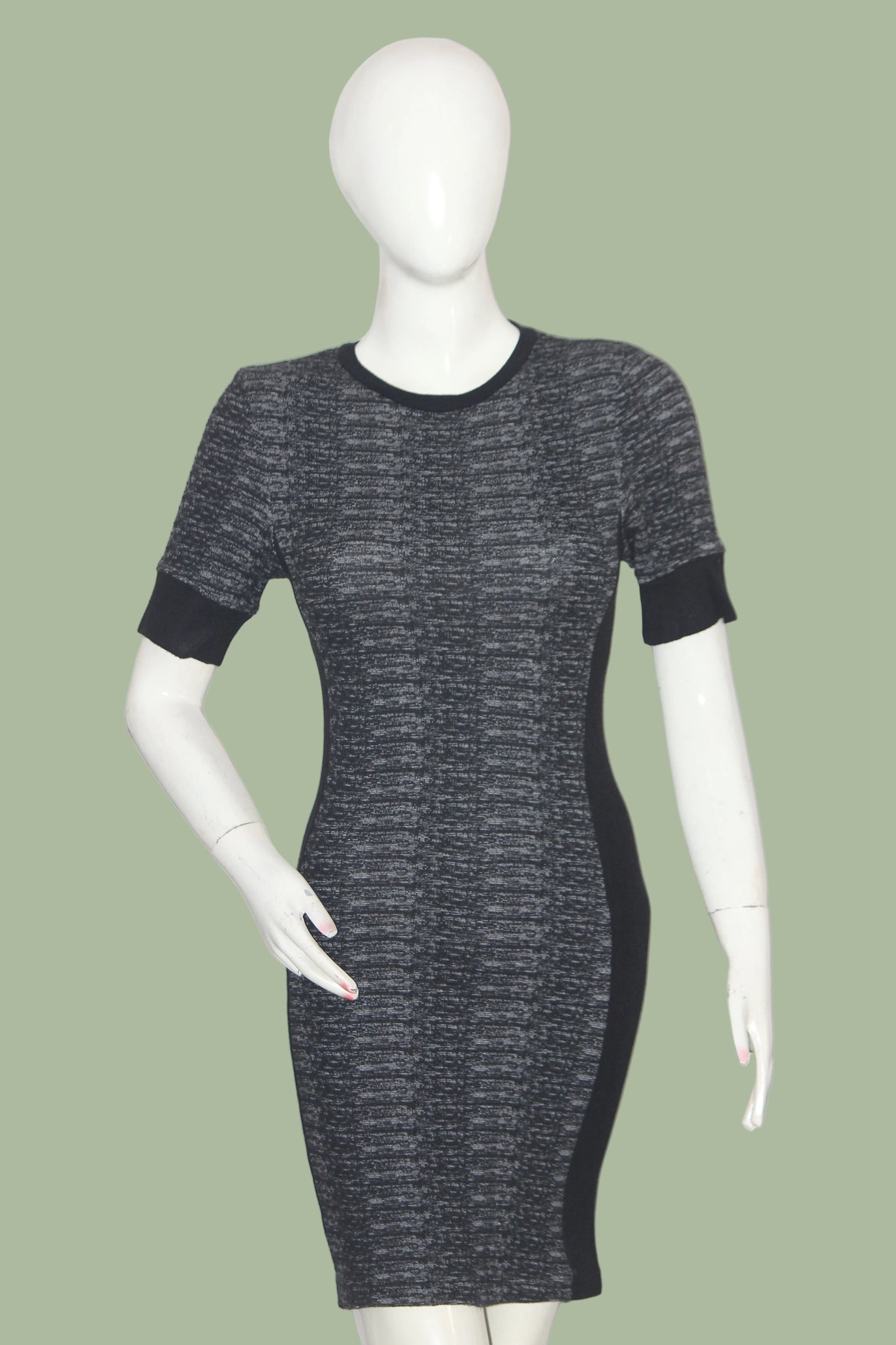 Topshop Black Half Sleeve Stretchable Bodycon Dress