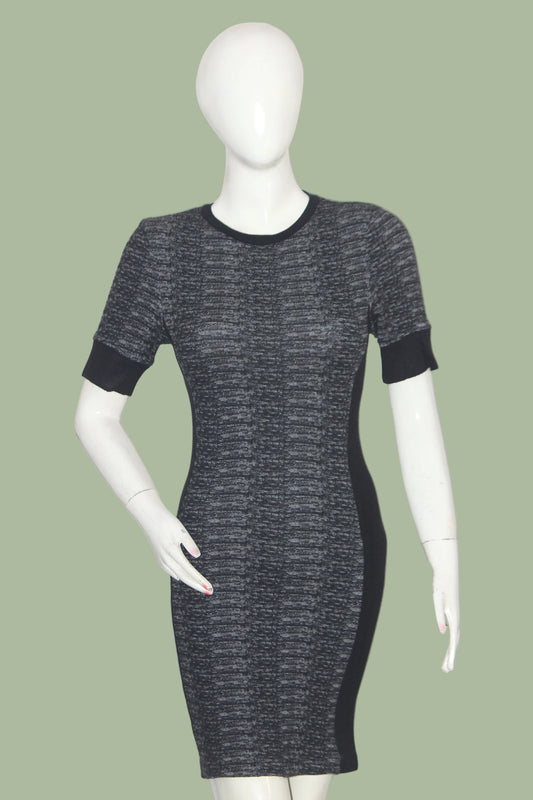 Topshop Black Half Sleeve Stretchable Bodycon Dress