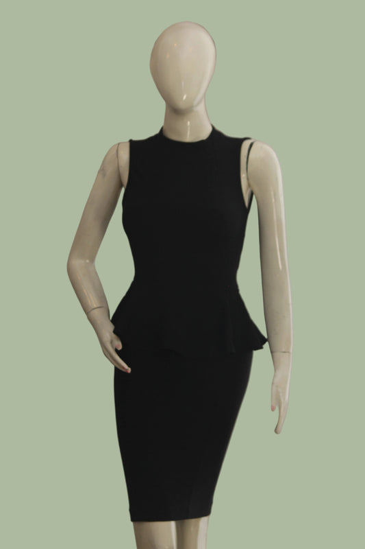 Zara Black Sleeveless Stretchable Bodycon Dress