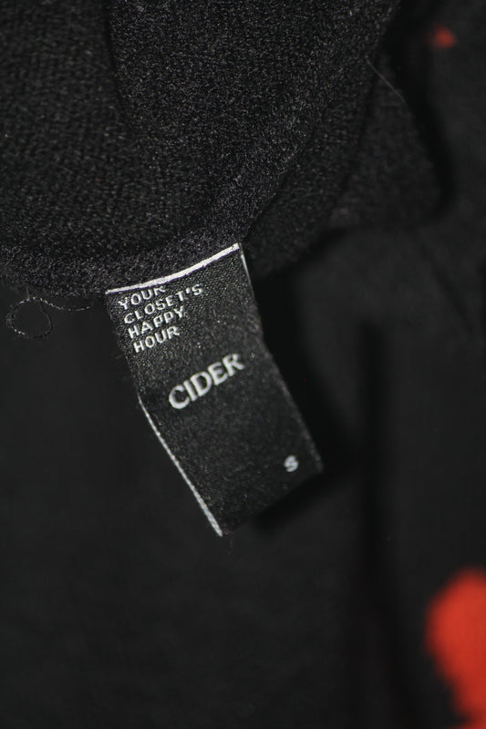 Cider Black Floral Sleeveless Bodycon Dress