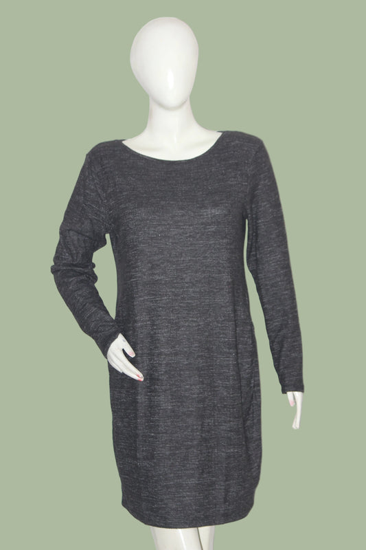 H&M Grey Full Sleeve Stretchable Bodycon Dress