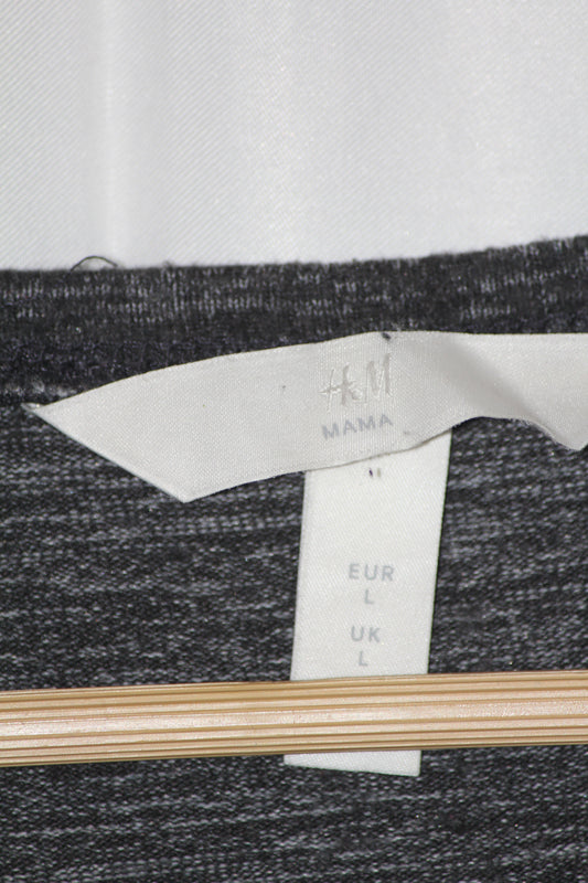 H&M Grey Full Sleeve Stretchable Bodycon Dress