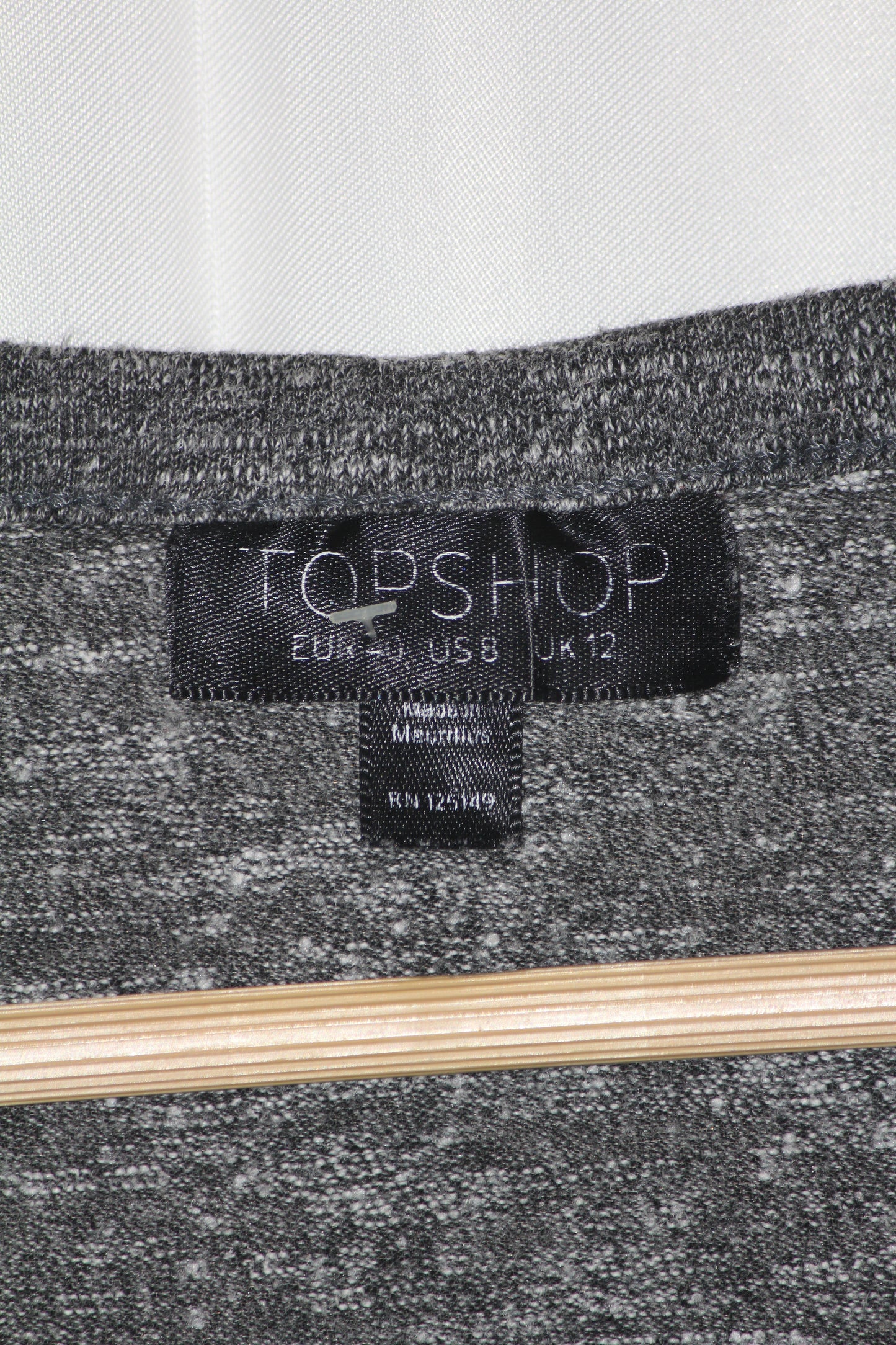 Topshop Grey Full Sleeve Stretchable Bodycon Dress