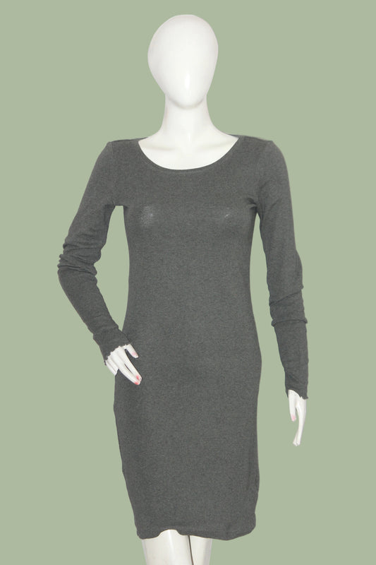 H&M Green Full Sleeve Stretchable Bodycon Dress