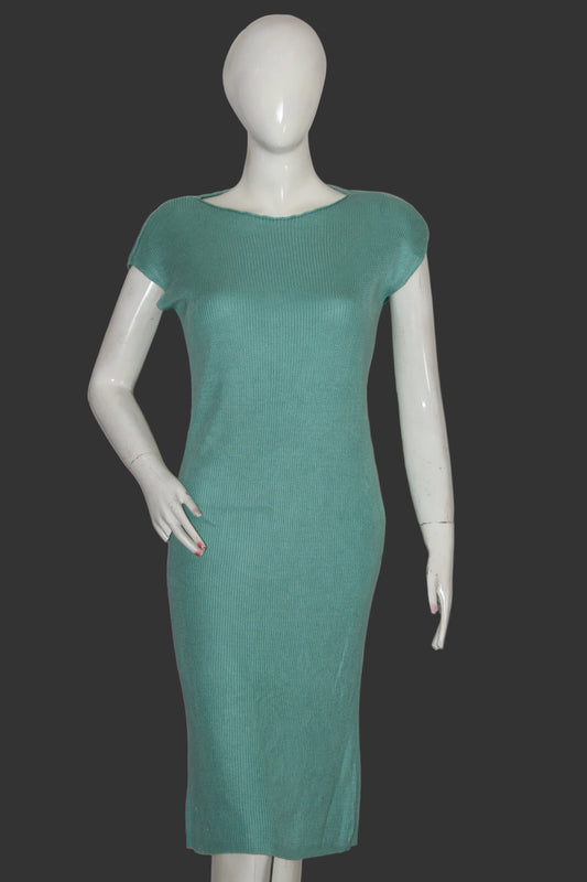 Goldi Sea Green Sleeveless Bodycon Dress