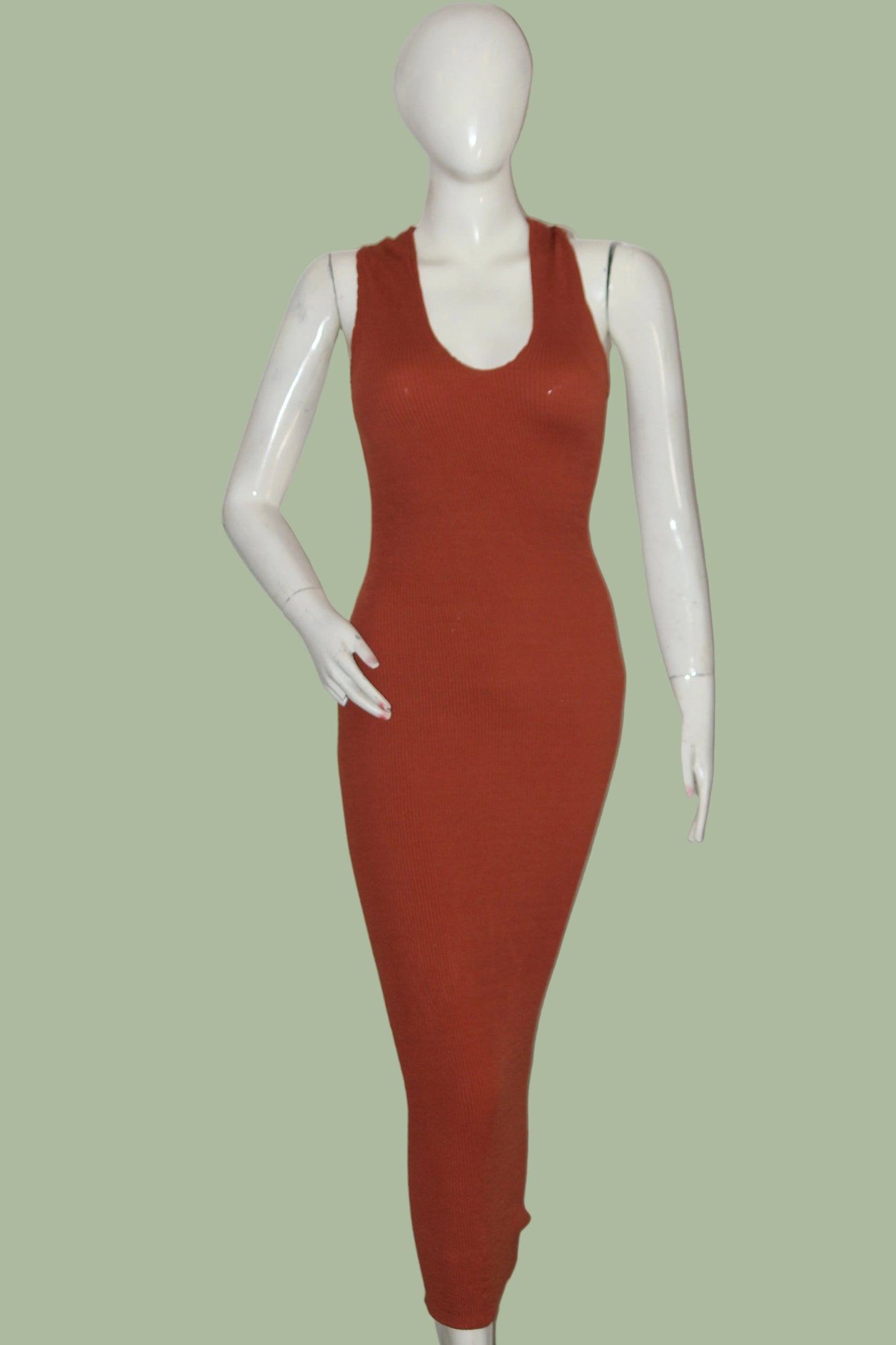 River Island Brown Sleeveless Stretchable Bodycon Dress