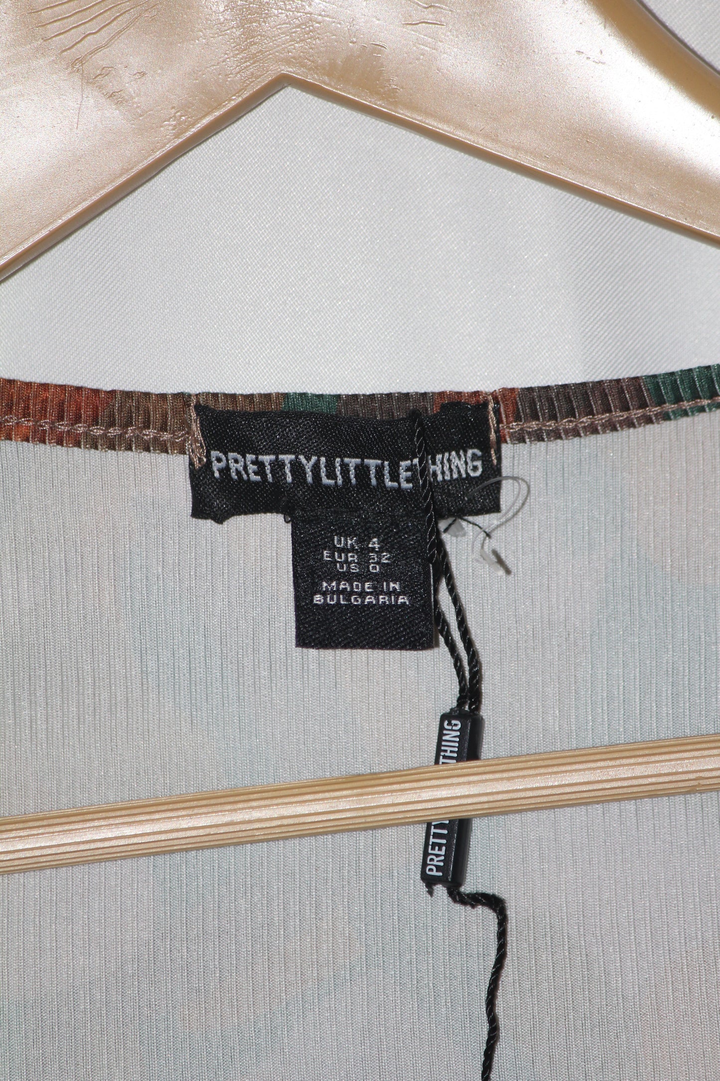 PrettyLittleThing Green Printed Full Sleeve Bodycon Dress