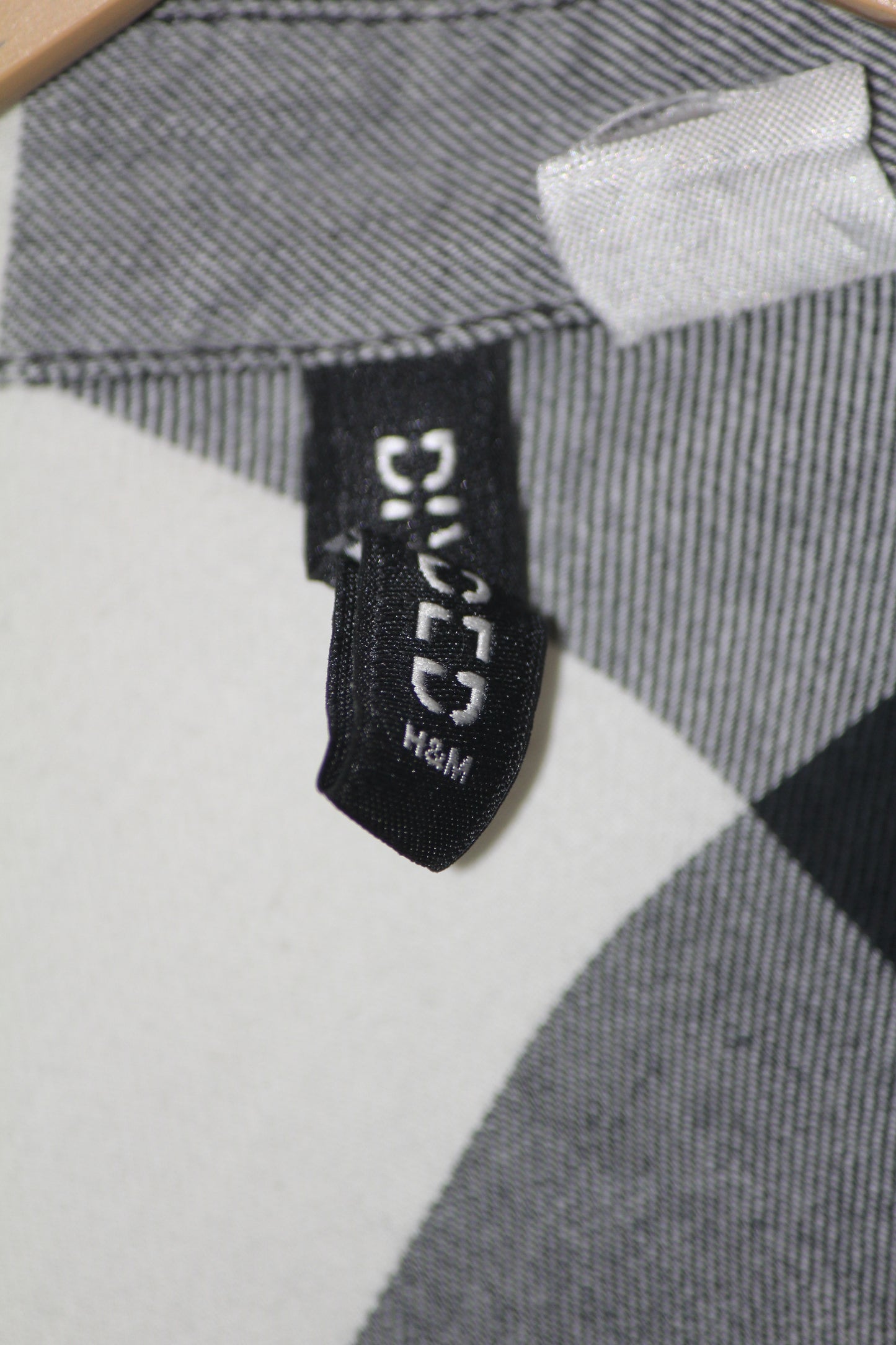 H&M Black & White Checked Cotton Shirt – Small
