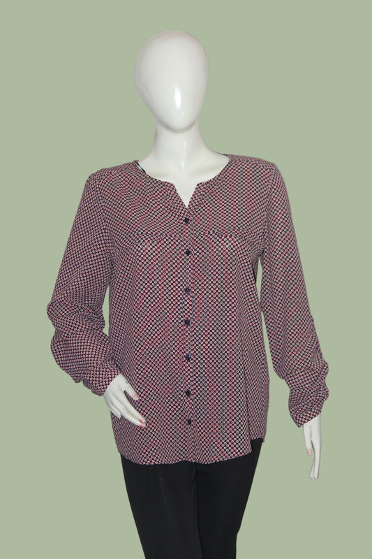 Walnut Whisper – Dunnes Brown Dotted Button Down Shirt