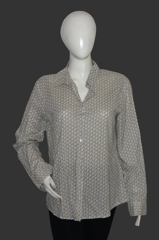 Benetton White Alphabet Print Shirt