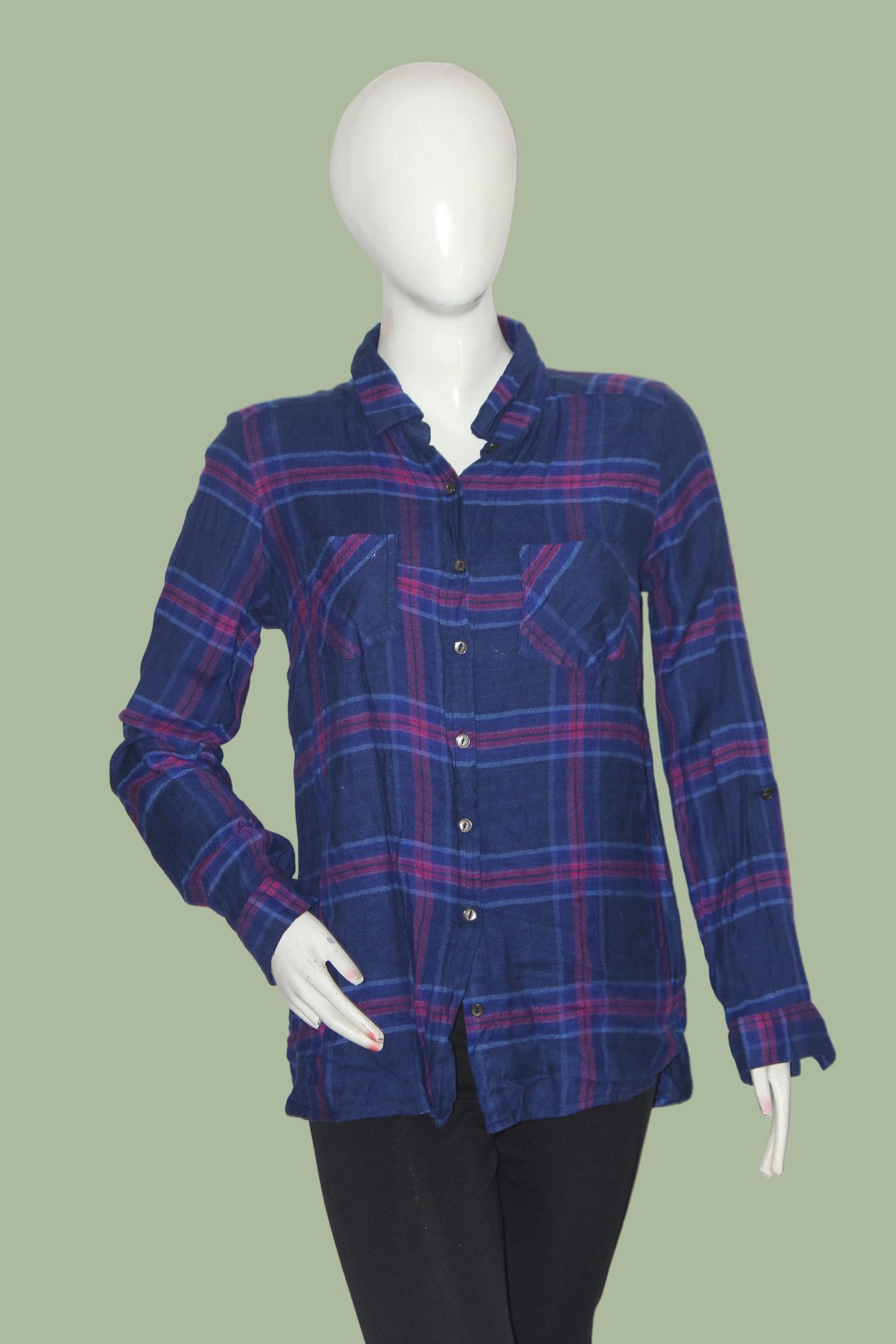 Navy Plaid Perfection Shirt by George