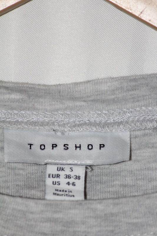 Topshop White Half Sleeve Crop Top for Women – Small