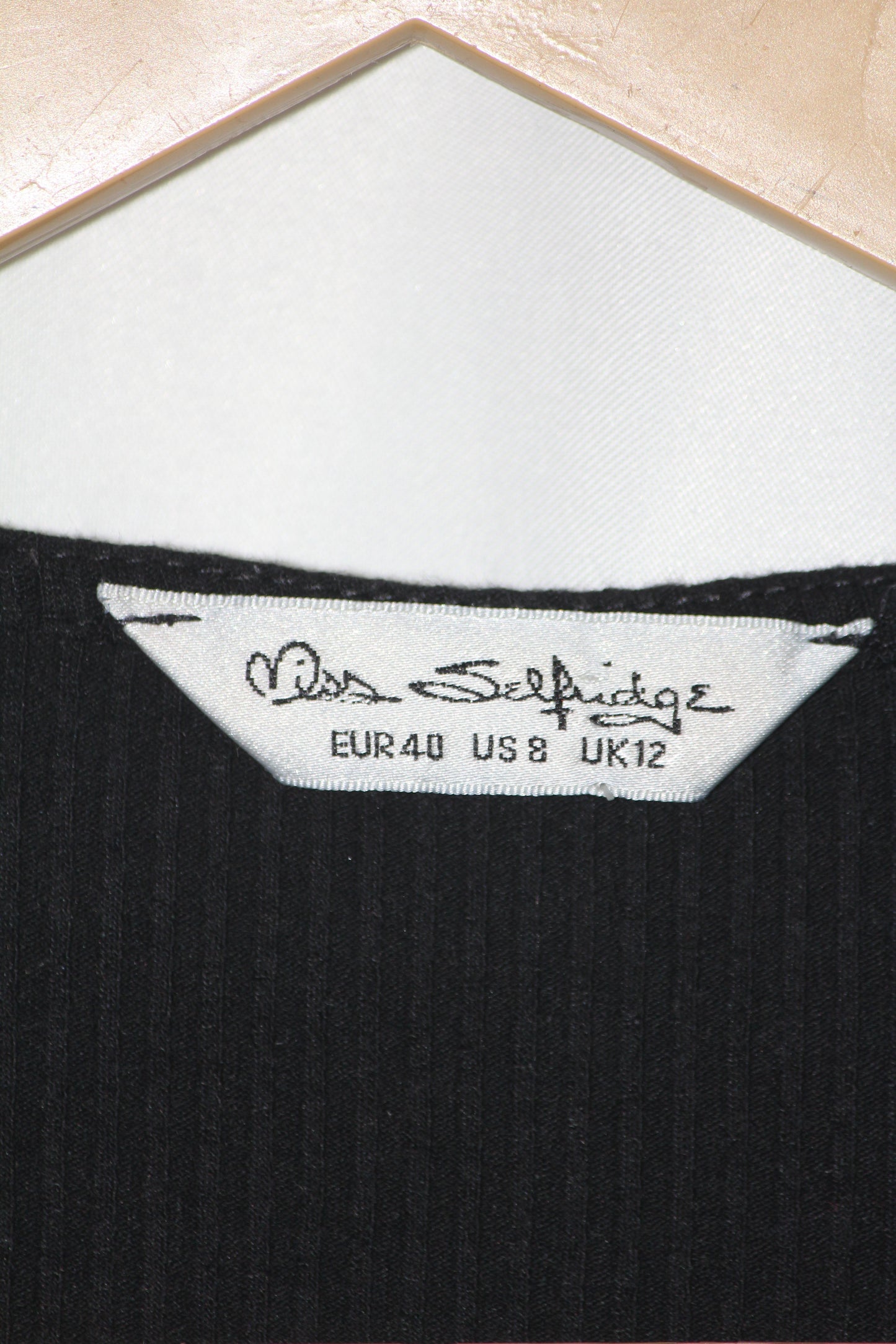 Miss Selfridge Black Full Sleeve Crop Top for Women – Medium