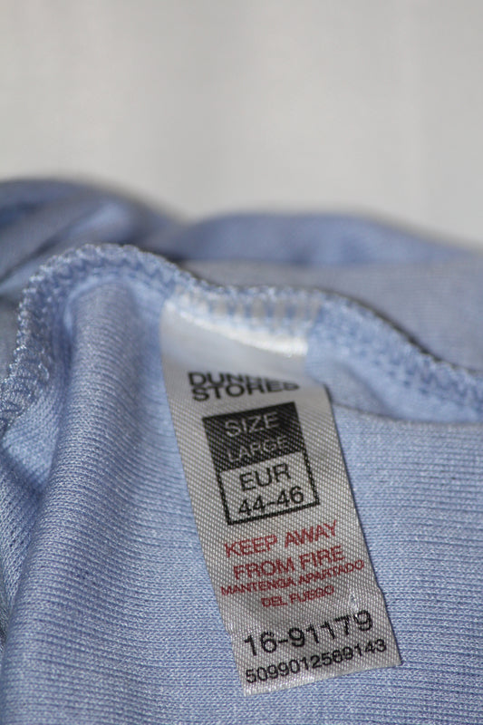 Dunnes Sky Blue Full Sleeve Crop Top for Women – Large