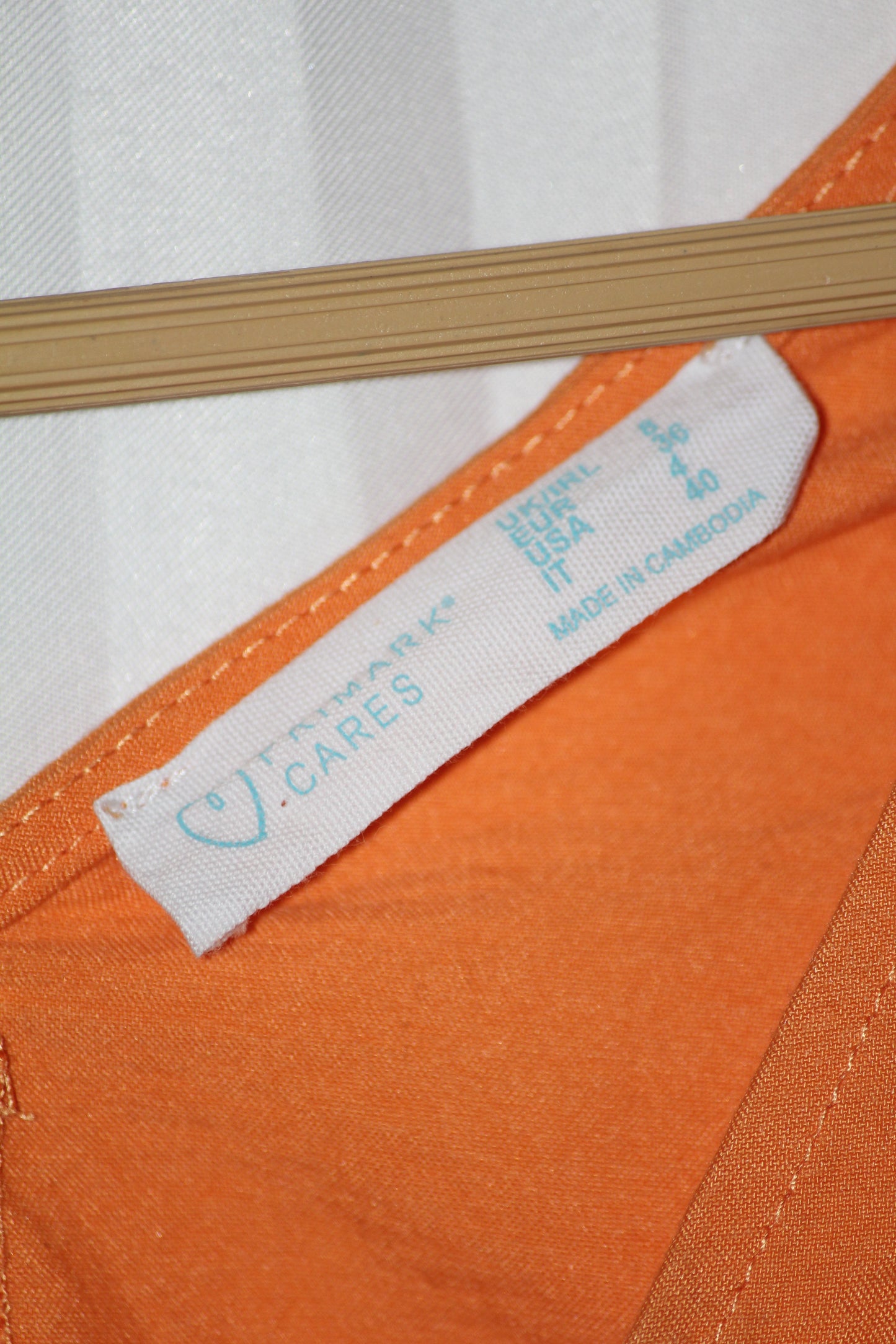 Primark Orange Half Sleeve Crop Top for Women – Small