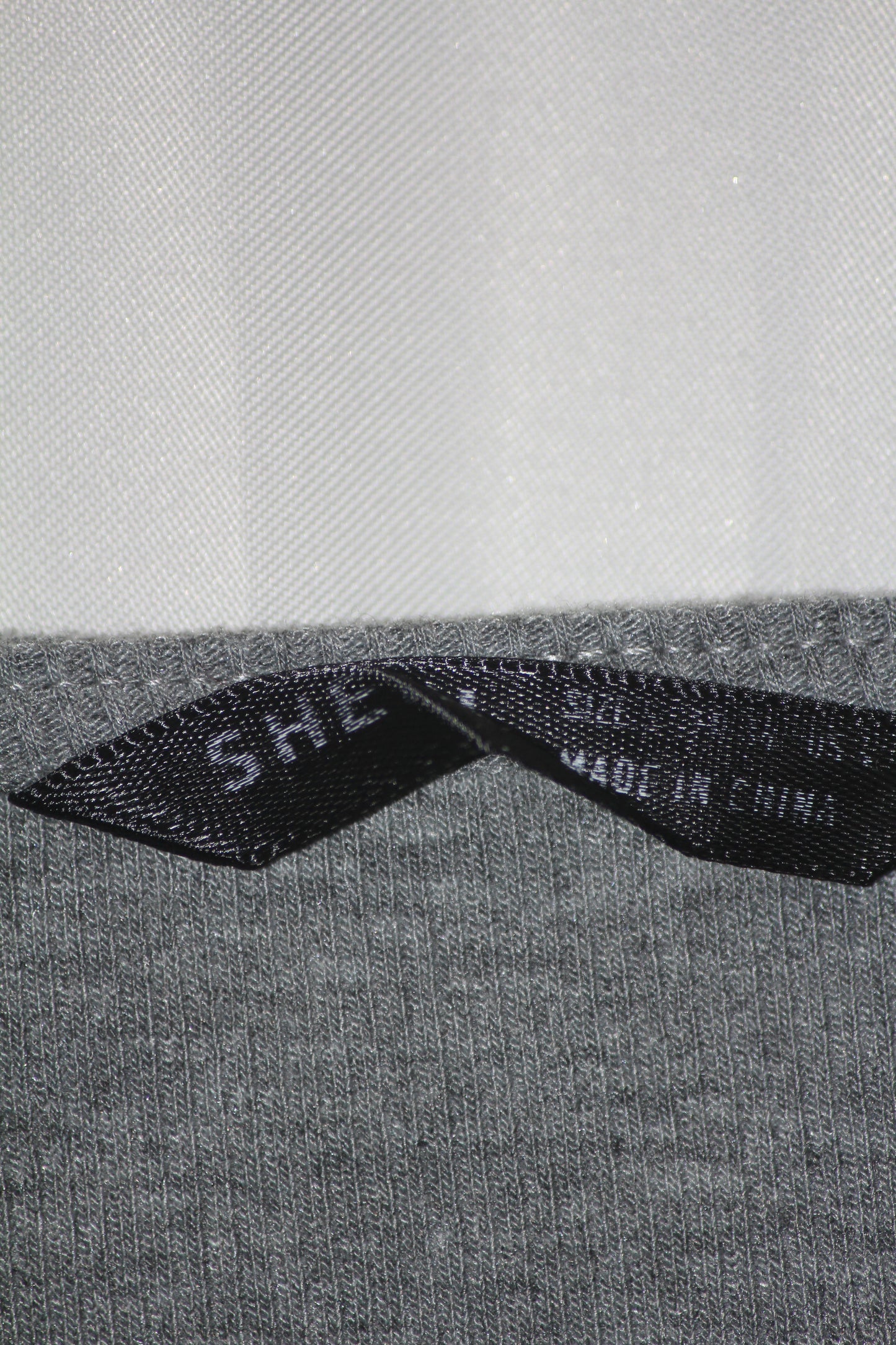 Shein Grey Full Sleeve Crop Top for Women – Small