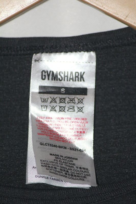 Gymshark Black Full Sleeve Stretchable Crop Top for Women – Small