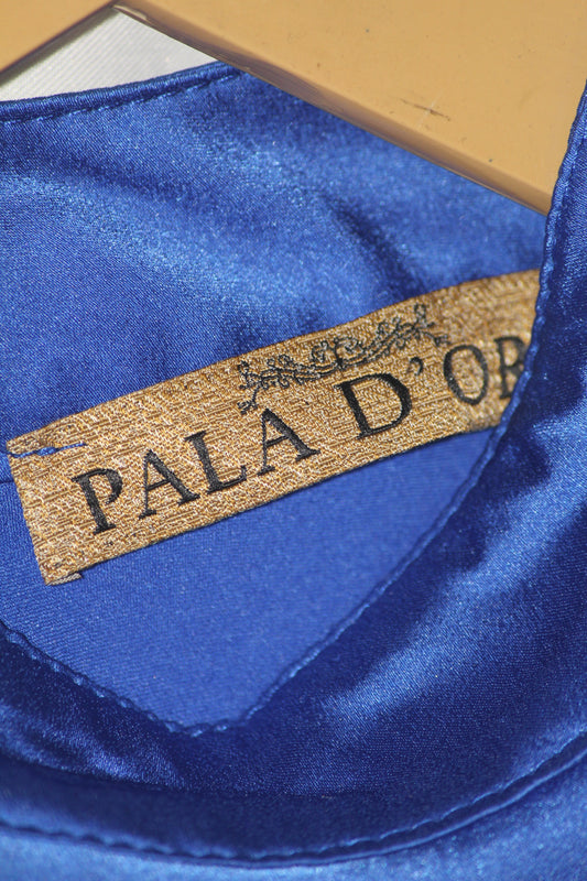 Paladoro Blue Sleeveless Crop Top for Women – Small