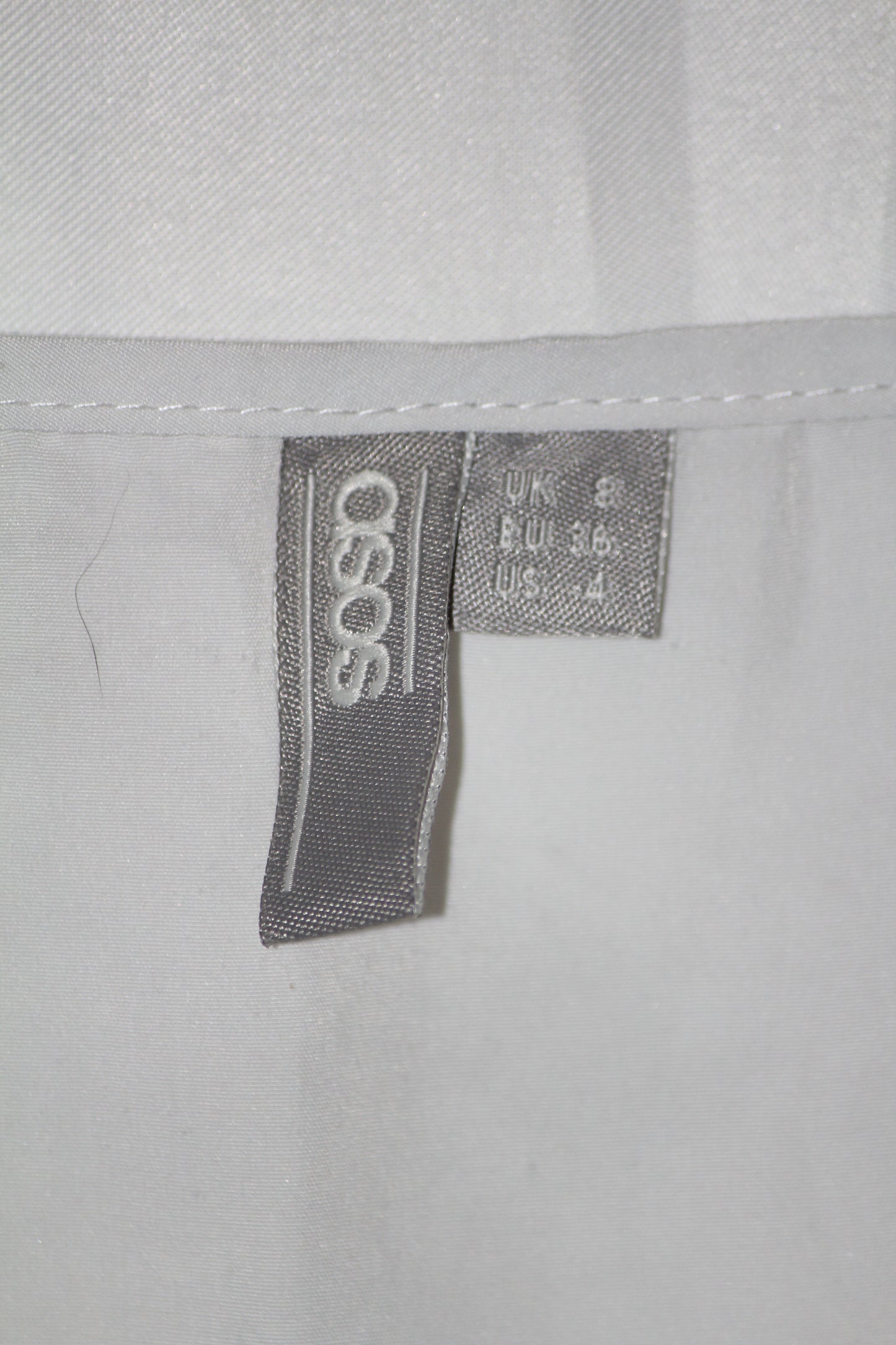 ASOS White Half Sleeve Crop Top for Women – Small