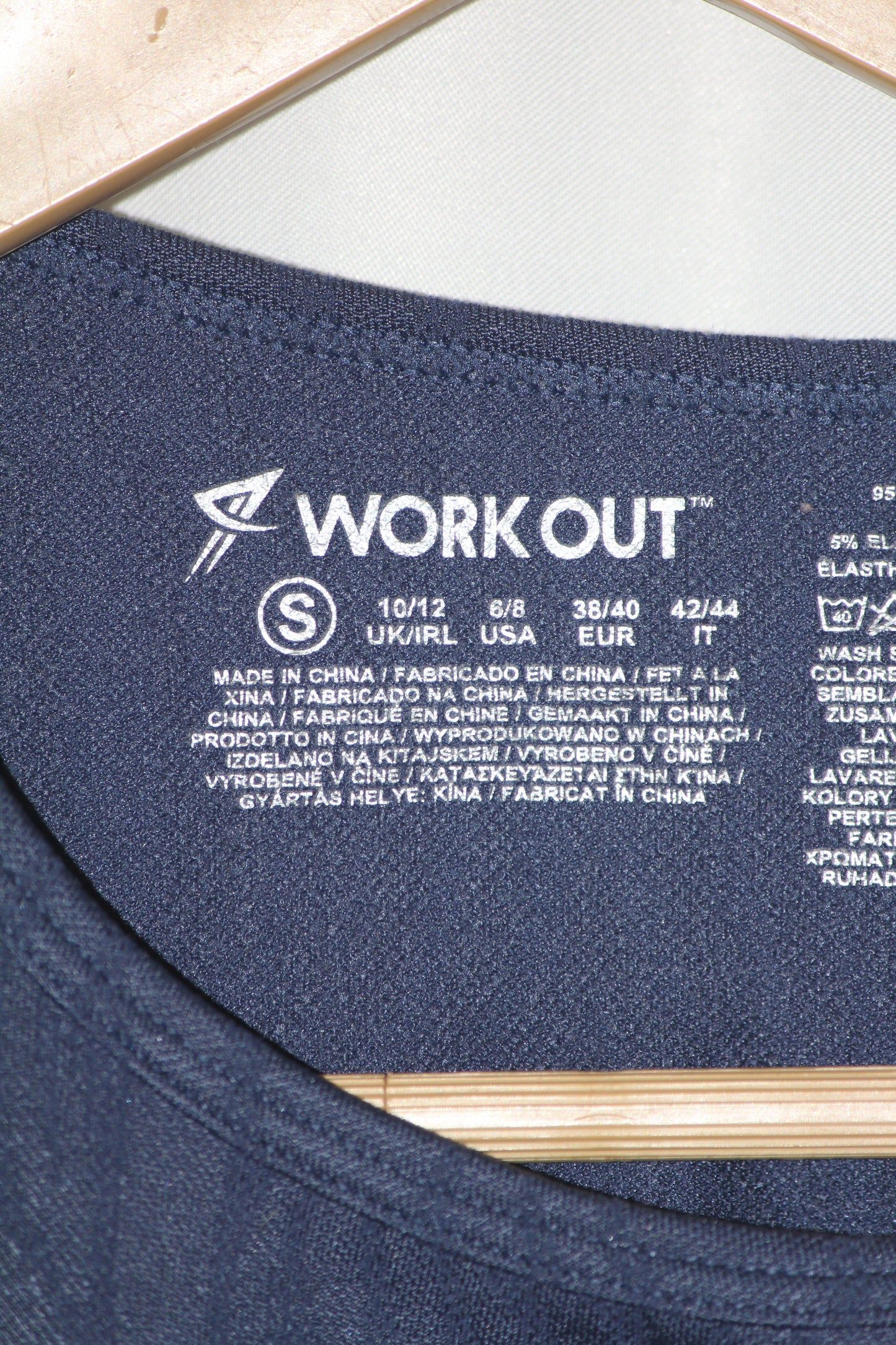 Workout Blue Full Sleeve Crop Top for Women – Medium