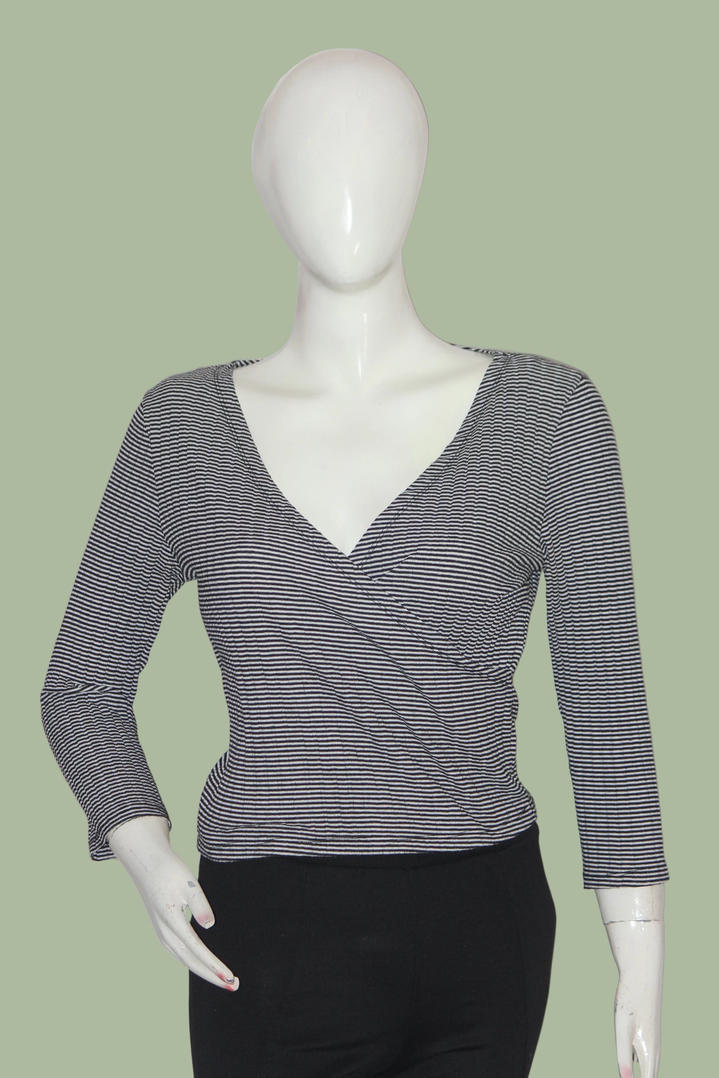 Atmosphere Striped Winter Crop Top