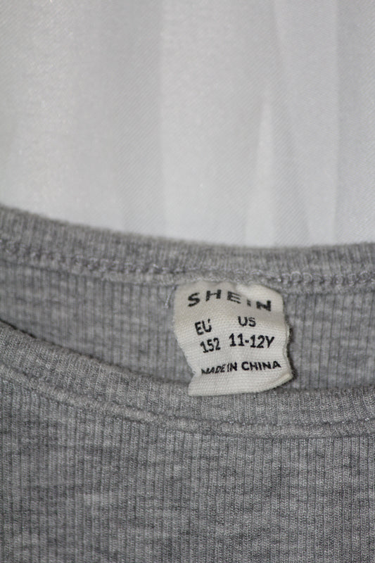 Shein Grey Crop Top - Small
