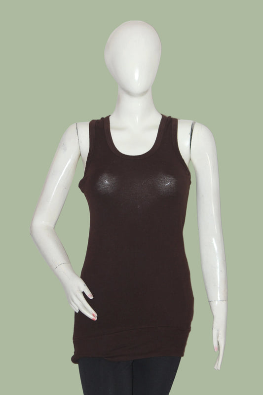 Brown Voyelles Tank Top – Medium