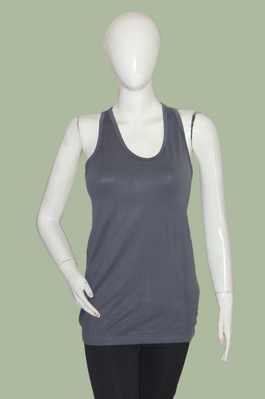 Primark Grey Sports Sleeveless Crop Top - Medium